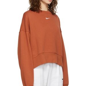 Nike | Tops | Nike Burnt Sunrise Orange Oversized Crew Sweatshirt Size  Large | Poshmark